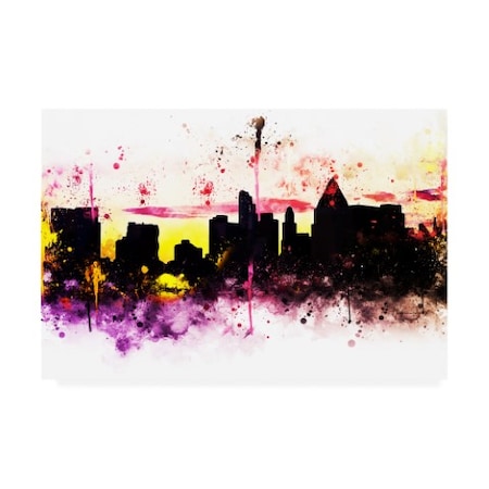 Philippe Hugonnard 'NYC Watercolor Collection - Colors Sunrise' Canvas Art,16x24